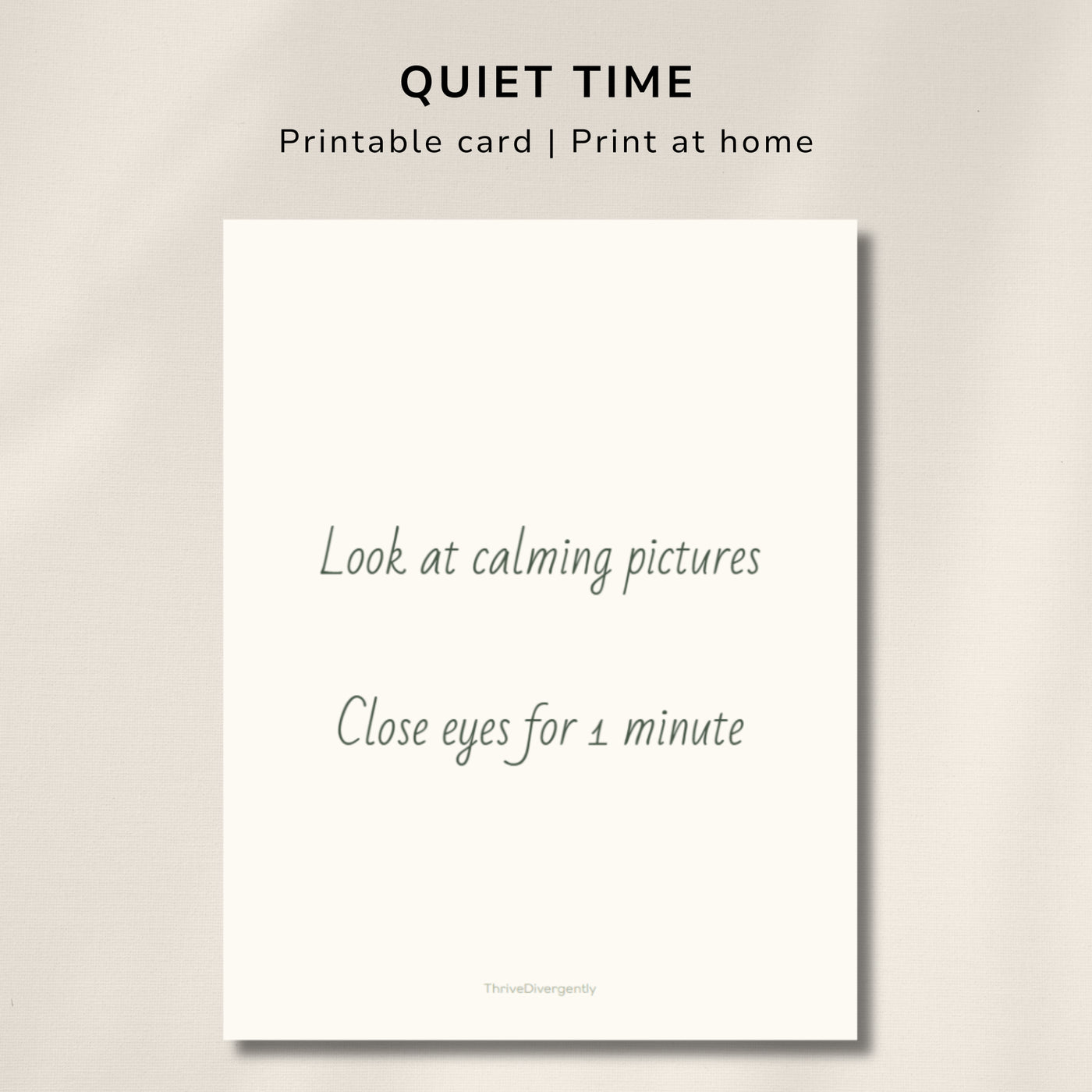Look at calming pictures