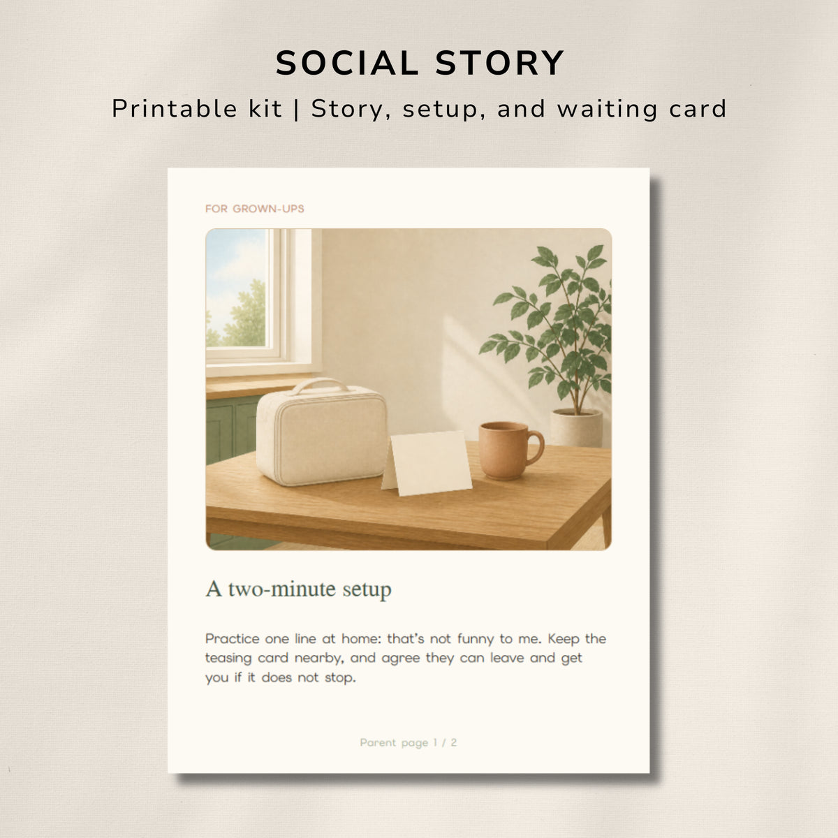 What Is Teasing? Social Story – Printable for Kids