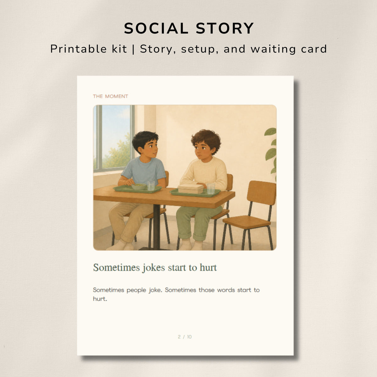 What Is Teasing? Social Story – Printable for Kids