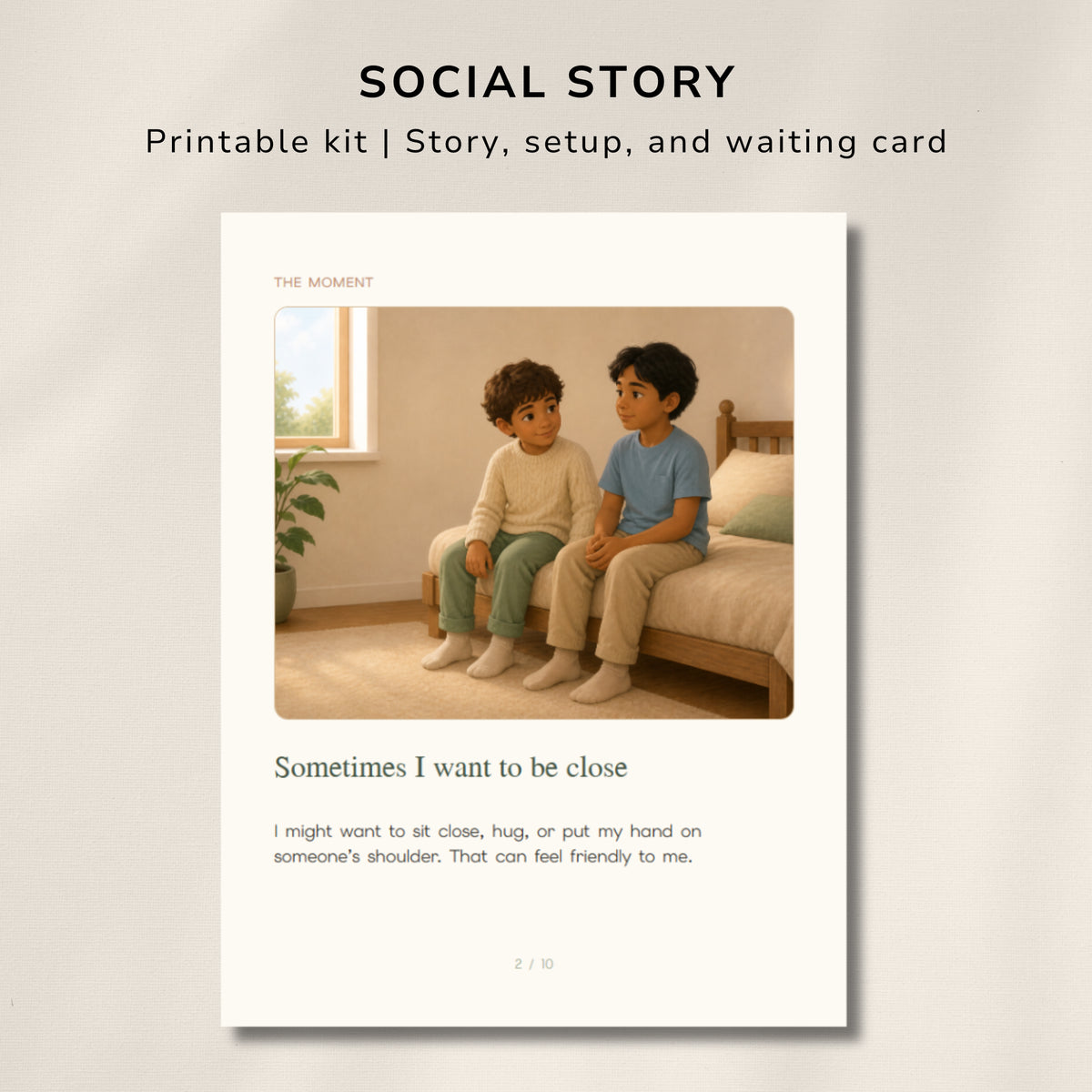 Personal Space Social Story – Printable Boundaries Visual for Kids