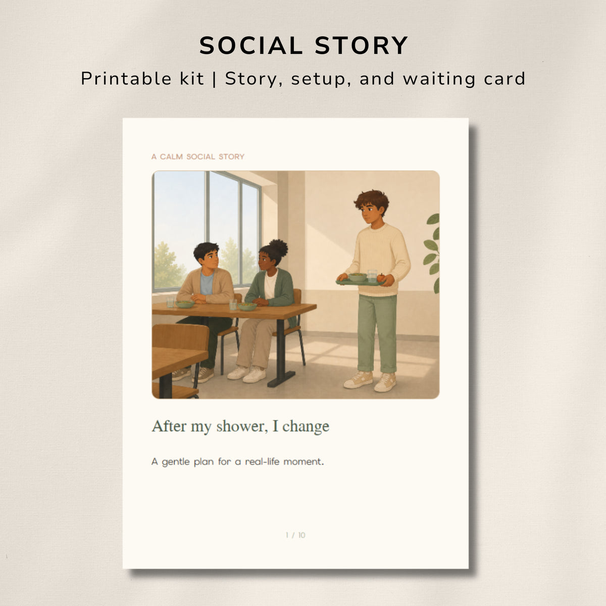 After Shower Dressing Social Story – Printable for Kids