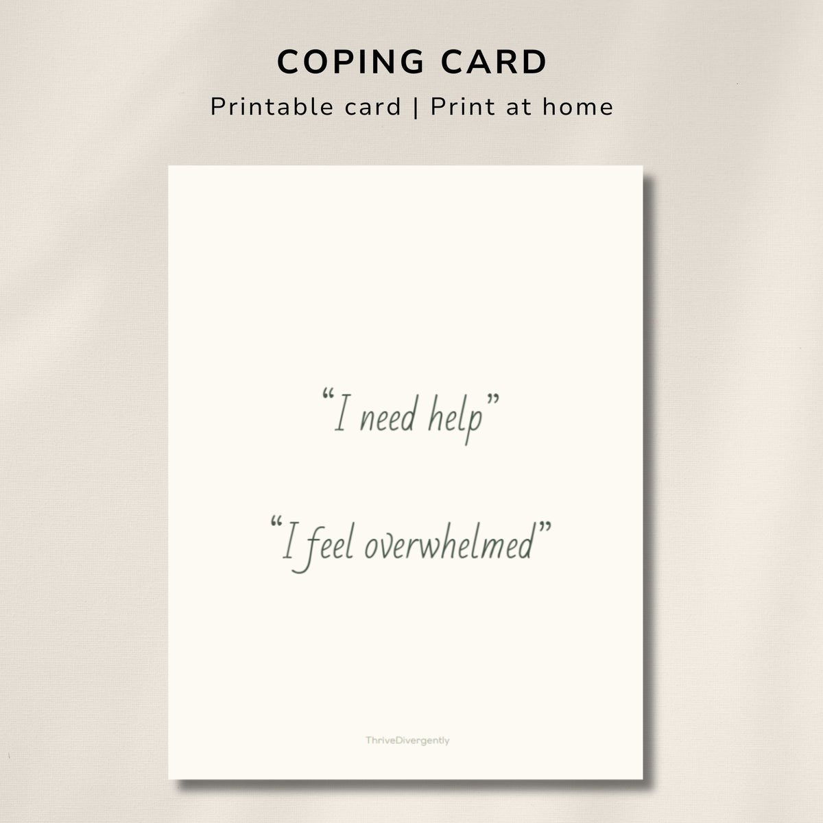 Ask for Help Visual Card – Printable Communication Support