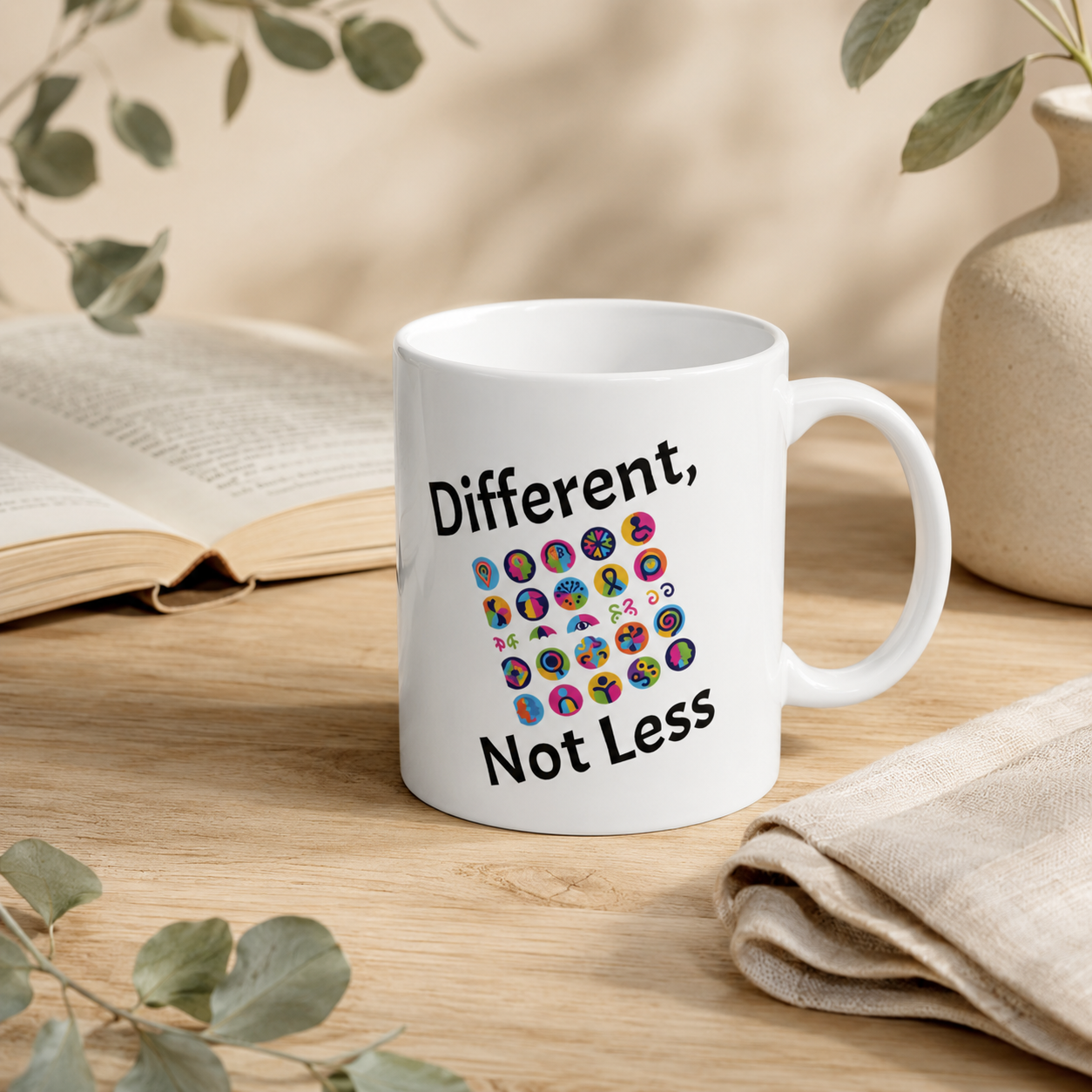 Different, Not Less Mug