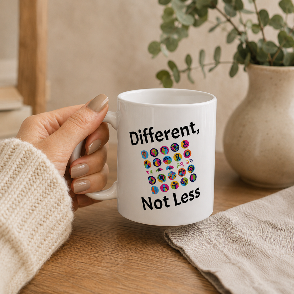 Different, Not Less Mug