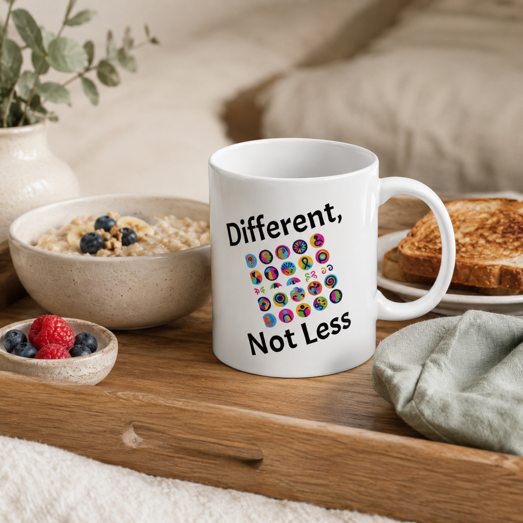 Different, Not Less Mug