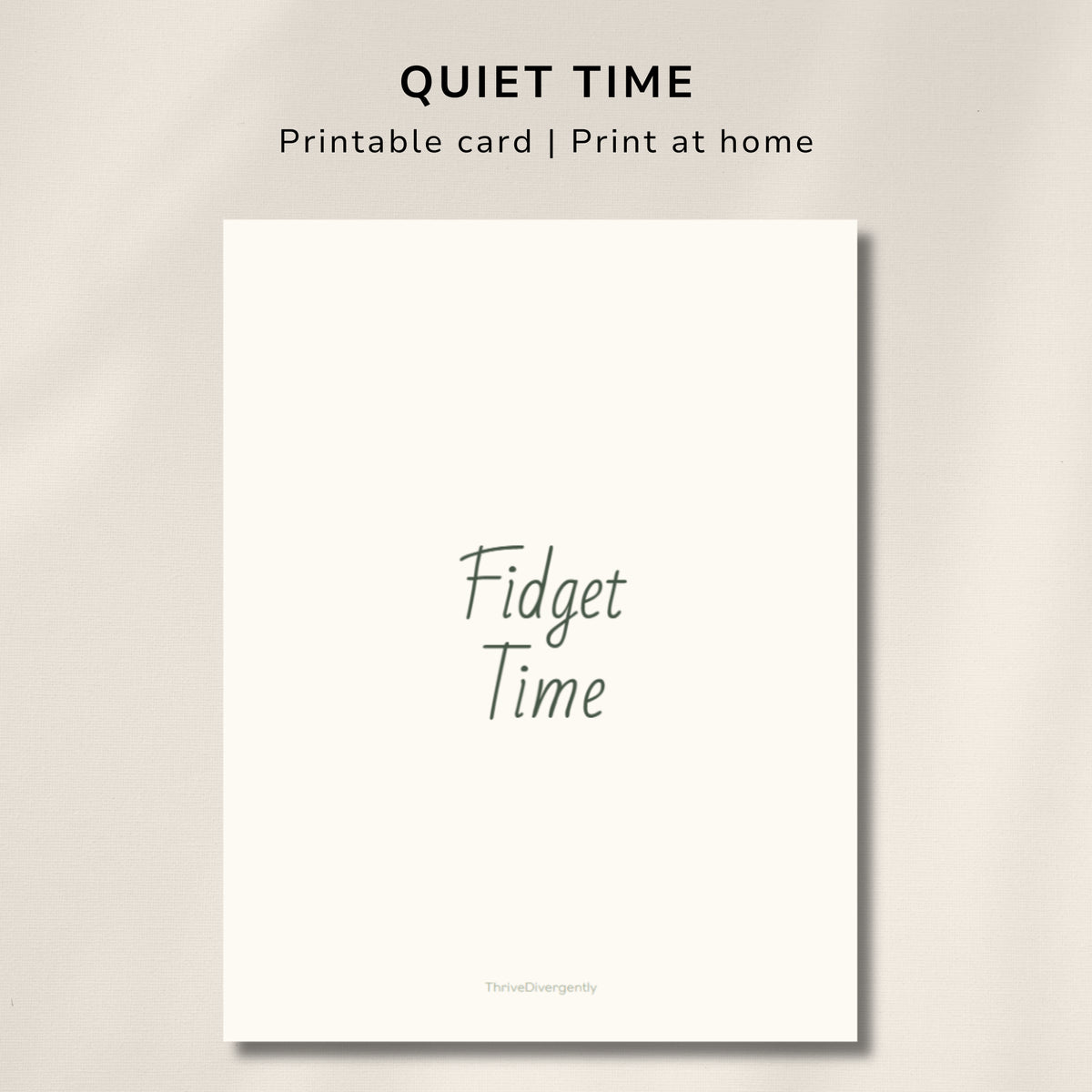 Fidget Break Visual for Kids – Printable Sensory Break Card