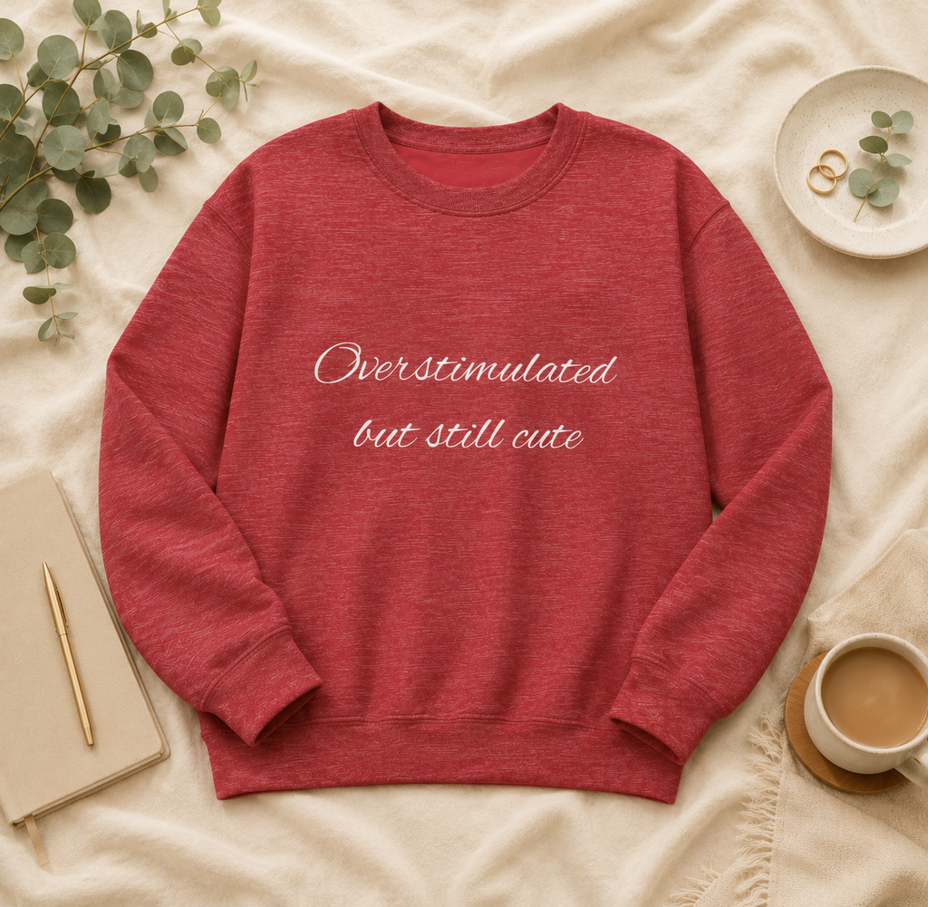 Overstimulated, Still Cute Sweatshirt