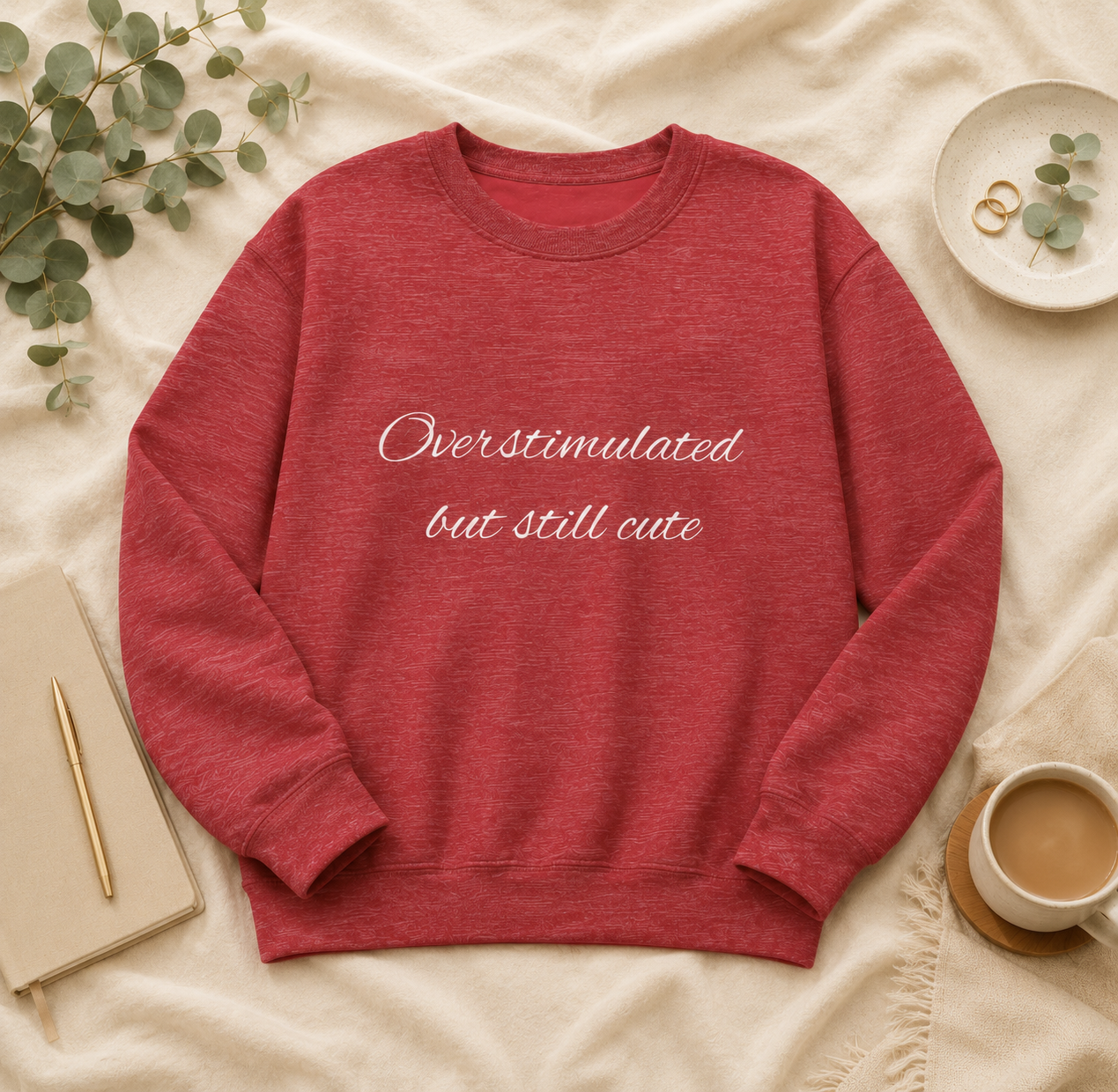 Overstimulated, Still Cute Sweatshirt