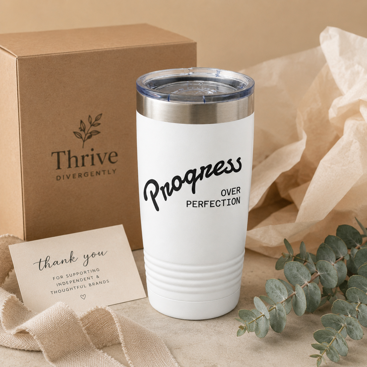 Progress Over Perfection Tumbler