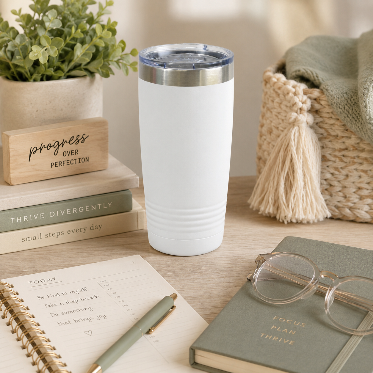 Progress Over Perfection Tumbler