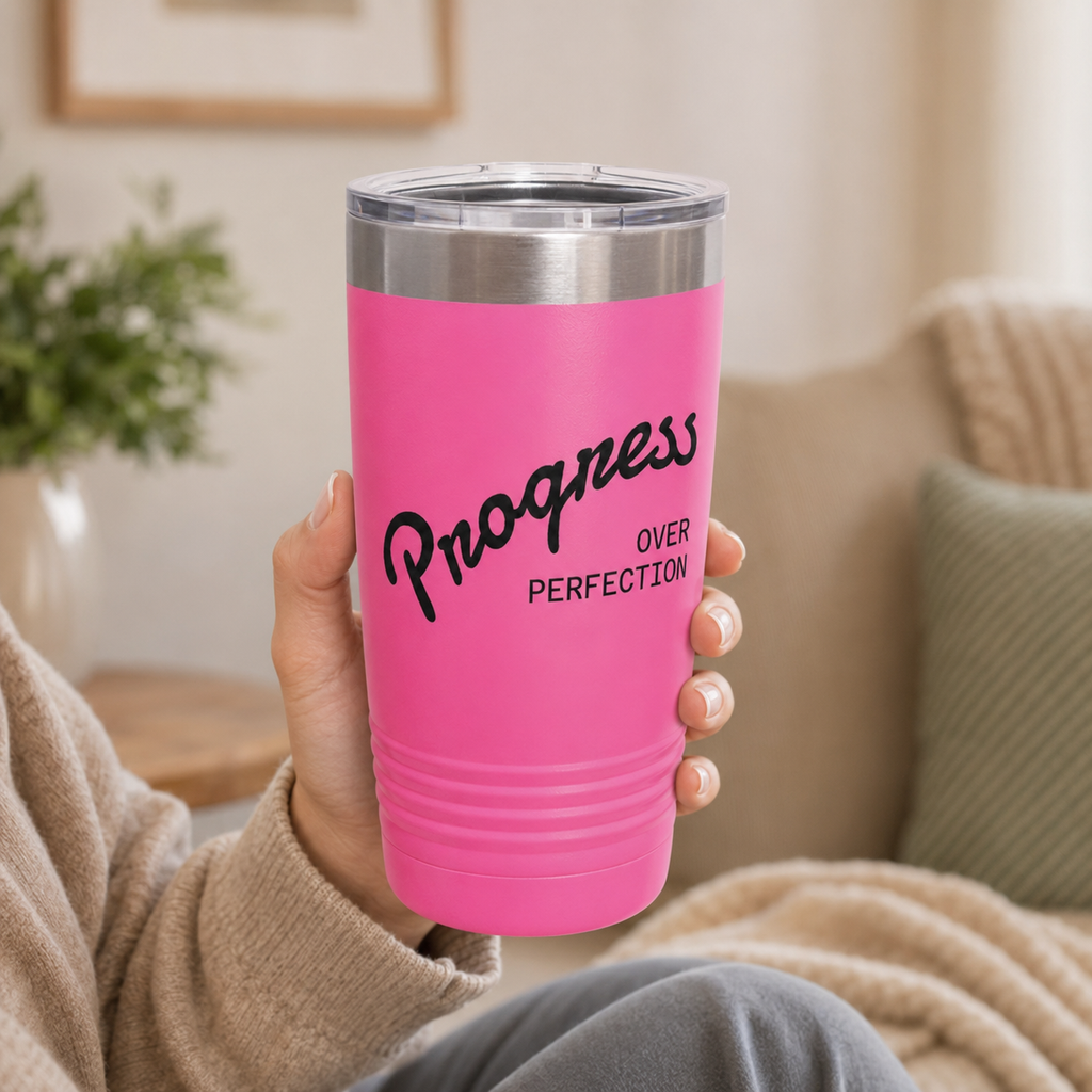 Progress Over Perfection Tumbler
