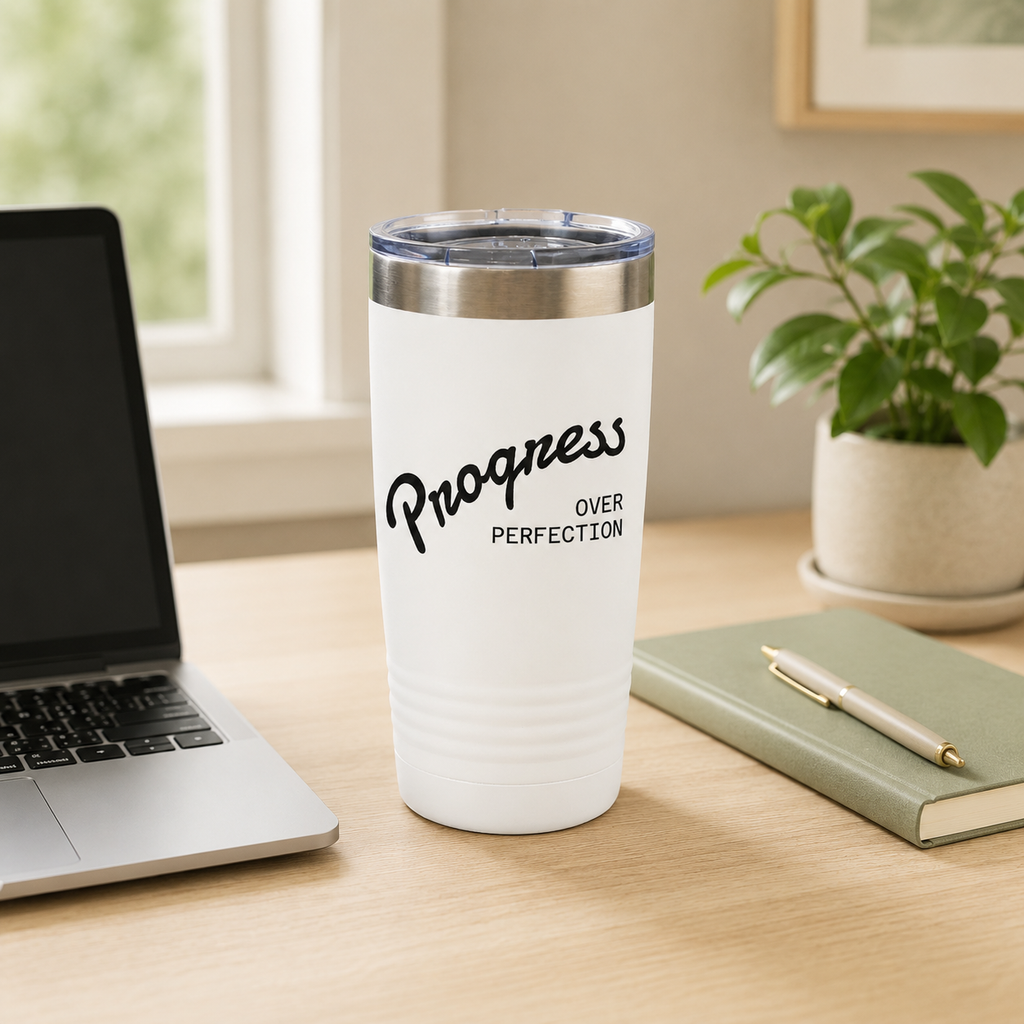 Progress Over Perfection Tumbler