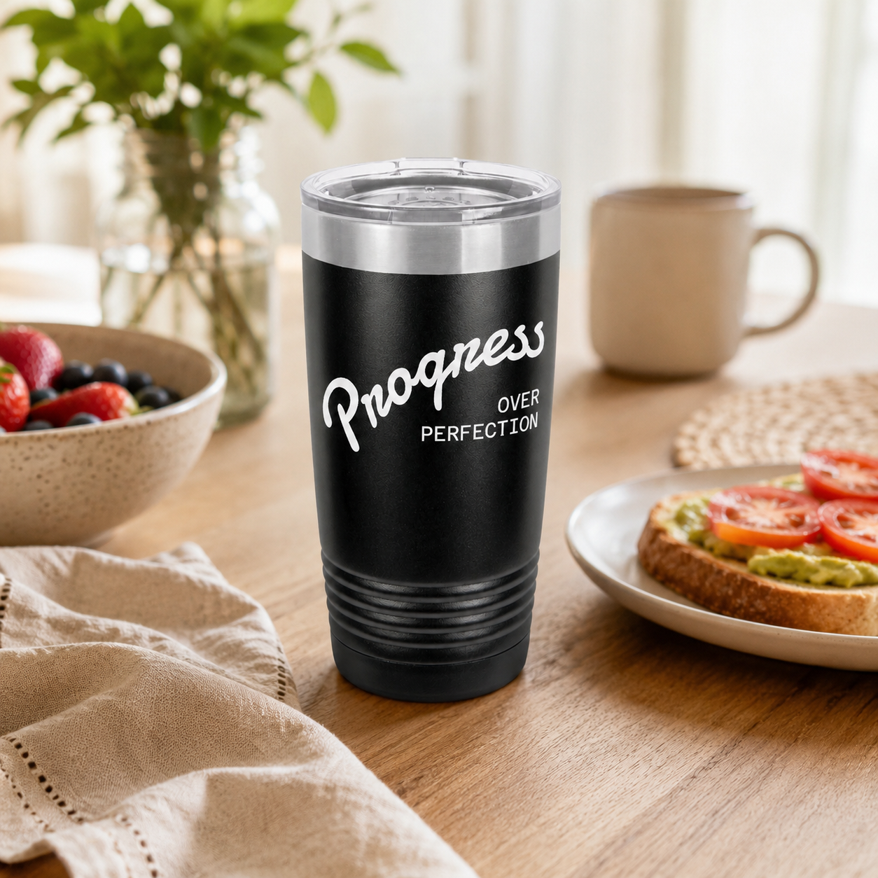 Progress Over Perfection Tumbler