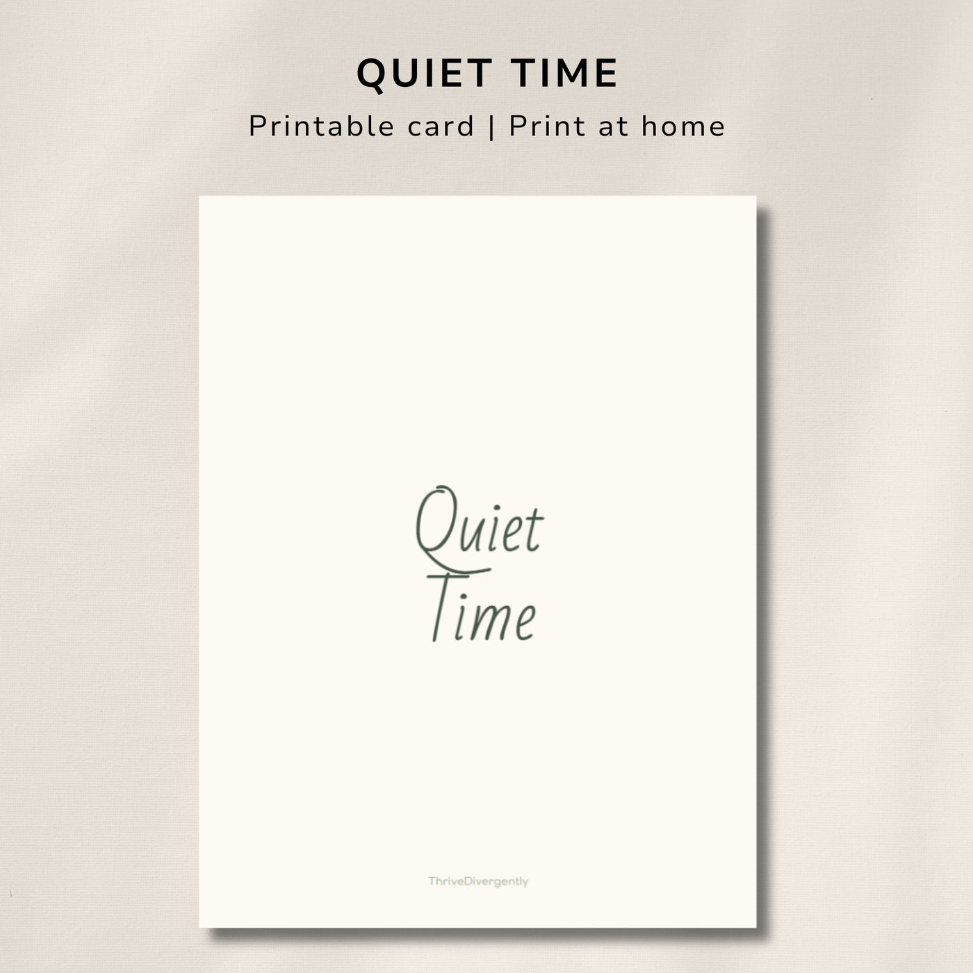 Quiet Time