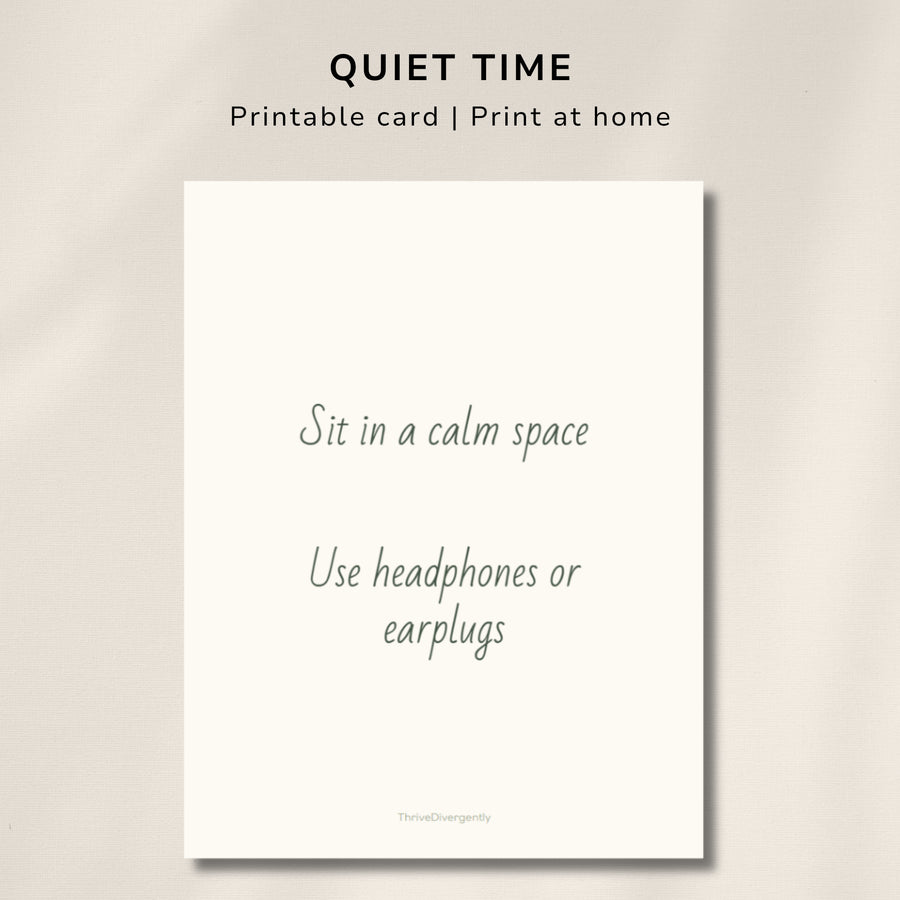 Sit in a calm space